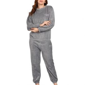 Pajamas Set Fleece Hooded Women-1