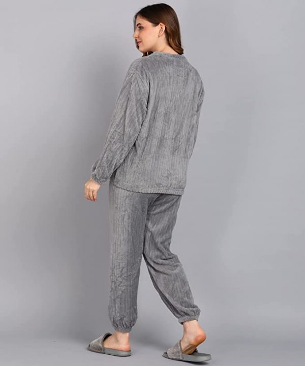 Pajamas Set Fleece Hooded Women-2