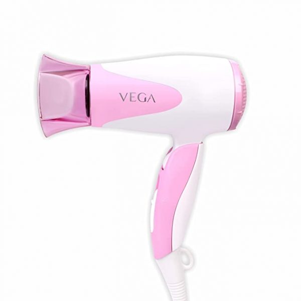 VEGA Blooming Air Foldable 1000 Watts Hair Dryer With Heat & Cool Setting And Detachable Nozzle (VHDH-05)