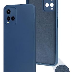 Jkobi Back Cover Case for Vivo Y33s (Inside Fiber Cloth Smooth Matte Finish Elegant Professional Look Blue)