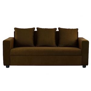 Wakefit Sofa Set 1 Year Warranty Sofa 3 Seater, Sofa Set for Living Room, Couch Sofa for Living Room, Three Seater Sofa - Solatio (Fabric, Toffee Brown)