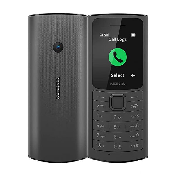 Nokia 110 4G with Volte HD Calls, Up to 32GB External Memory, FM Radio (Wired & Wireless Dual Mode), Games, Torch Black 110 DS-4G