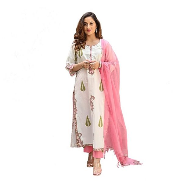 Royal Export Women's All Over Floral Printed Salwar Suit Set