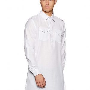 Royal Kurta Mens Linen Cotton Shirt Collar Pathani Kurta