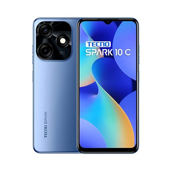 Tecno Spark 10C (Meta Blue,8GB RAM,128GB Storage)16GB Expandable RAM 90Hz Refresh Rate 6.56 HD+Dot Display16MP AI Dual Rear Camera