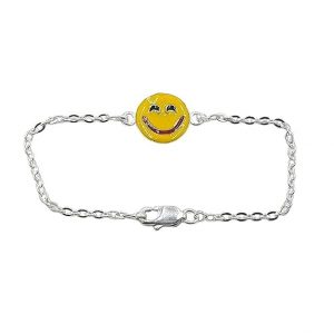 Sahiba Gems Pure Chandi Chain Baby Rakhi With Cute Design Smile Bracelet Raksha Bandhan Rakhi