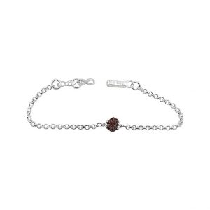 Sahiba Gems Pure Silver Chain Design Rudraksha Bracelet Raksha Bandhan Rakhi (Chandi Rakhi)