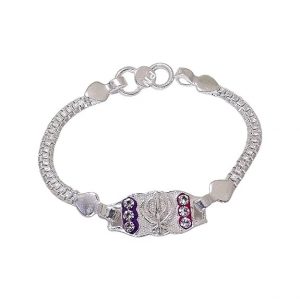 Sahiba Gems Sterling Silver Rakhi With Khanda Design Bracelet Raksha Bandhan