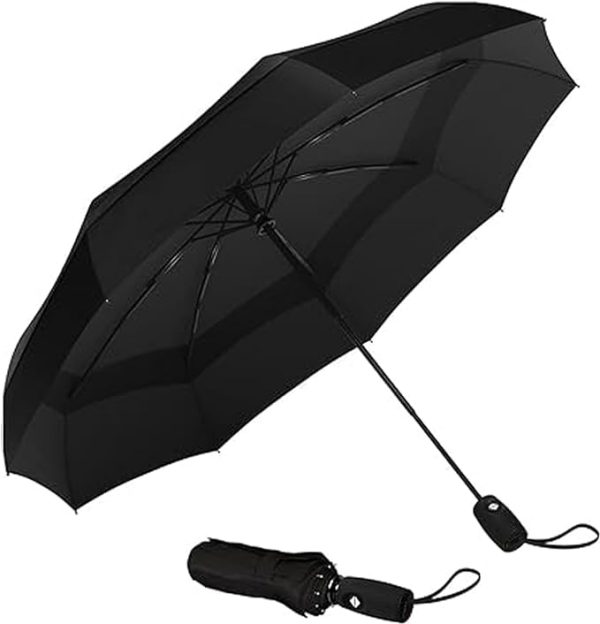 PRIME DEALS Umbrella Automatic Open Travel Umbrella with Wind Vent