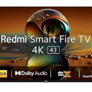 Redmi Xiaomi 108 cm (43 inches) 4K Ultra HD Smart LED Fire TV L43R8-FVIN (Black)