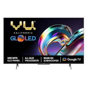 Vu 139 cm (55 inches) The GloLED Series 4K Smart LED Google TV 55GloLED (Grey)