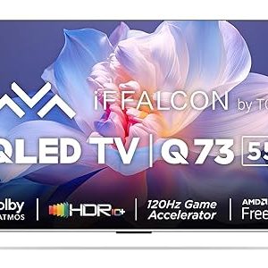 iFFALCON 139 cm (55 inches) 4K Ultra HD Smart QLED Google TV iFF55Q73 (Black)