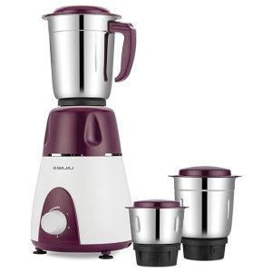 Bajaj Rex Mixer Grinder 500 W Mixie For Kitchen With Nutri-Pro Features 3 SS Mixer Jars For Heavy Duty Grinding