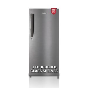 Haier 190L 4-Star Direct Cool Single Door Refrigerator (HED-204DS-P, Dazzle Steel, 2024 Model)