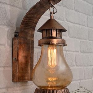 Homesake Wall Light Antique Home Decor Wall Lamp, Mandir Balcony Decoration Items Outdoor, Lanterns Home Decor Items for Living Room