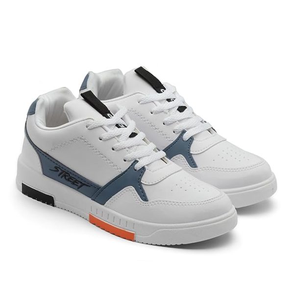 ASIAN Men's White Casual Sneaker Shoes with Synthetic Upper Lightweight