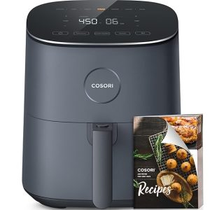 COSORI 4.7 Liter Air Fryer, 1500W Fast Cooking, 9 Preset Menu, 30 Recipes Cookbook, Grill, Broil, Roast, Toast