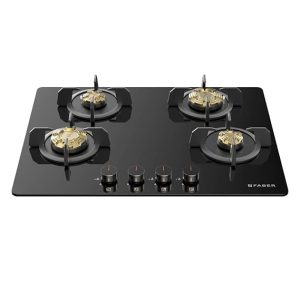 Faber 4 Burner 70cm Hob Auto-Ignition HOB PRIME HT704 CRS BR CI AI Metal Knobs