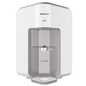 Havells Fab Water Purifier (White & Grey), RO+UV, Filter alert, Patented corner mounting, Copper+Zinc+pH